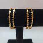 Beautiful Imitation Gold Diamond Finish 4 Piece Bangles Size 2.4