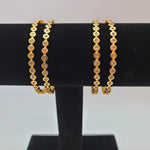 Beautiful Imitation Gold Diamond Finish 4 Piece Bangles Size 2.4