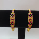 Beautiful Gold Polish AD And multi Stone kada Bangles Size 2.8