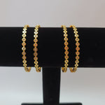 Beautiful Imitation Gold Diamond Finish 4 Piece Bangles Size 2.4