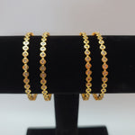 Beautiful Imitation Gold Diamond Finish 4 Piece Bangles Size 2.4
