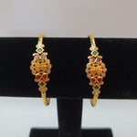 Beautiful Gold Polish Multistone Lakshmi 2 Piece kada Size 2.4