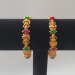 Beautiful Lakshmi Multi Kemp Stone 2 Piece Bangles 2.8