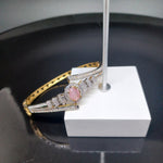 Beautiful Dual Tone Pastle Pink And AD Bracelet