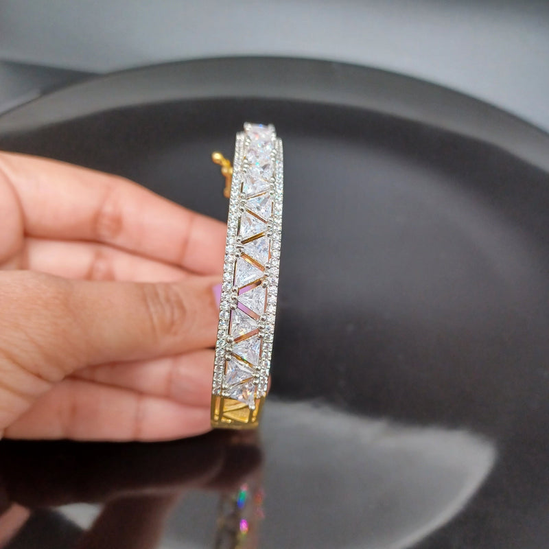 Beautiful Duel Tone AD Stone Bracelet