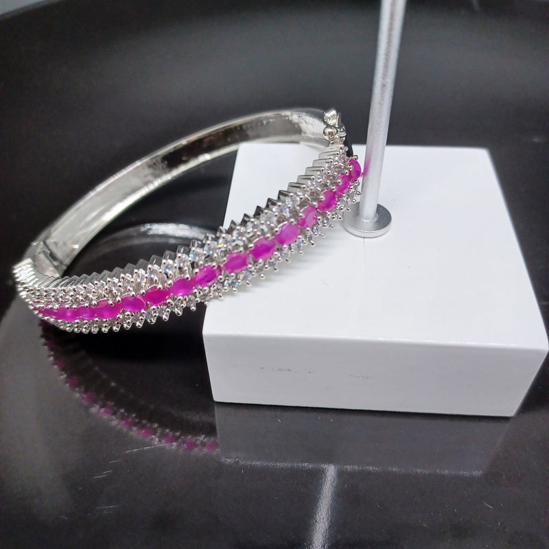 Beautiful White Polish PInk Stone Bracelet