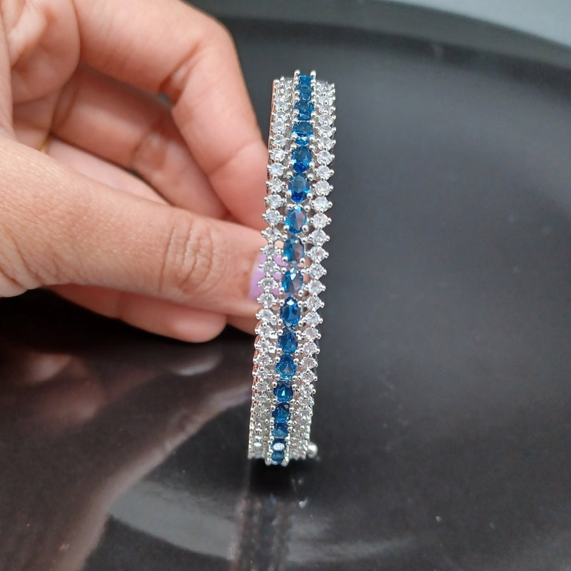 Beautiful White Polish Blue Stone AD Bracelet