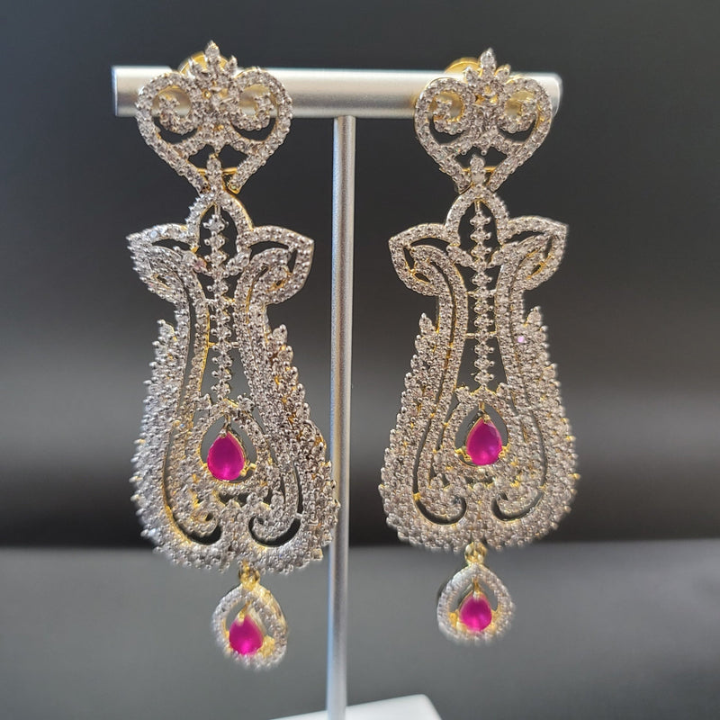 Beautiful AD And Ruby Stone Earring