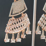 Beautiful AD Rose Gold Polish Earrings