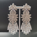 Beautiful AD White Polish Earrings