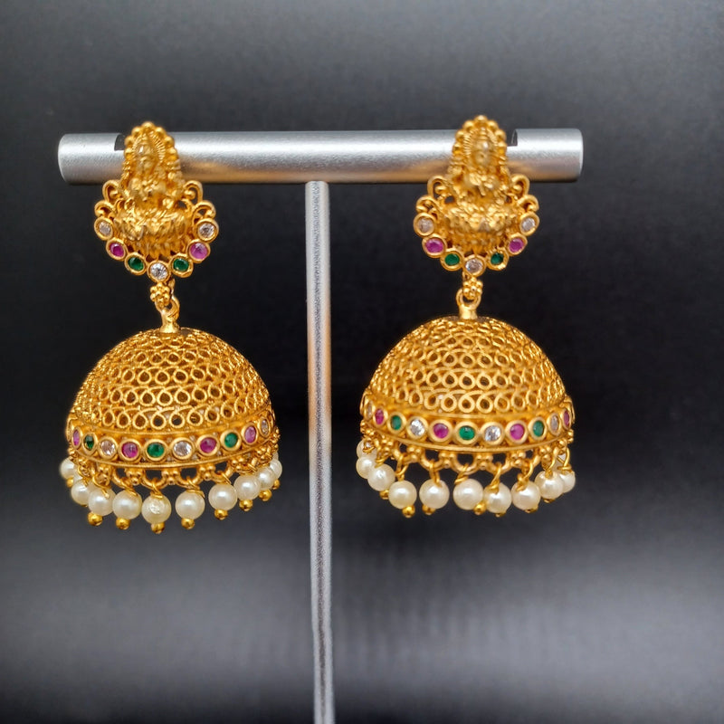 Beautiful AD And Multi Stone Lakshmi Devi Jumka