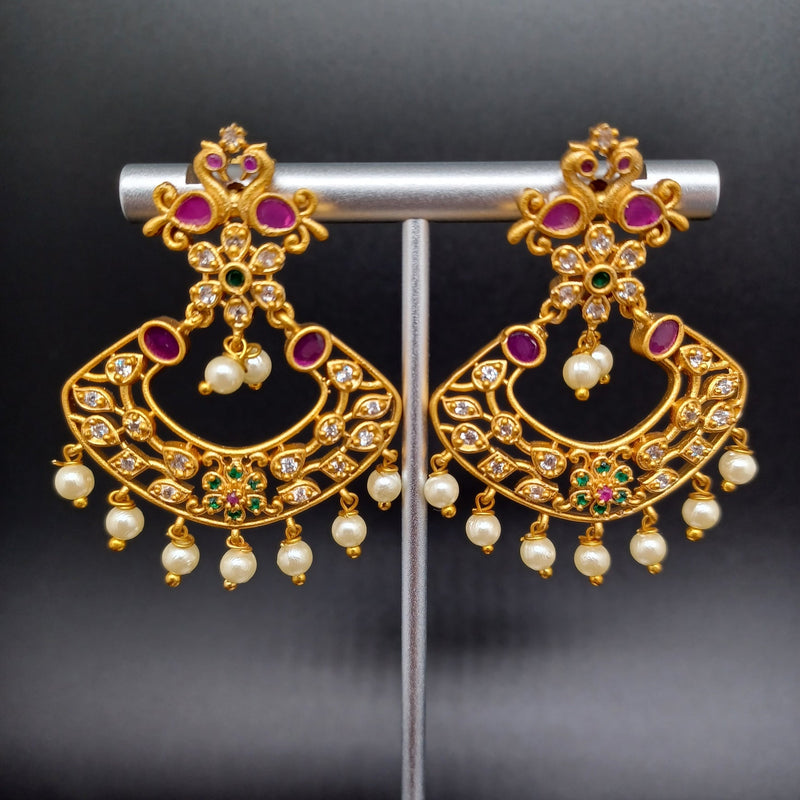Beautiful AD And Ruby Stone Earings