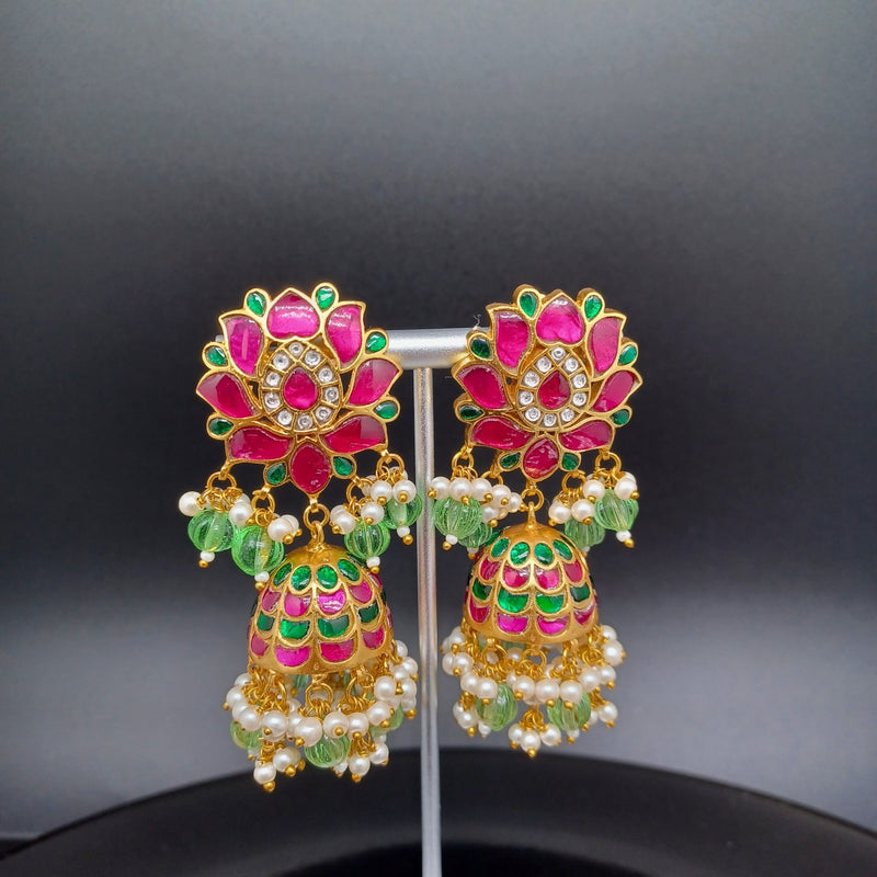 Beautiful Jadav kundan Multi Stone Jumka