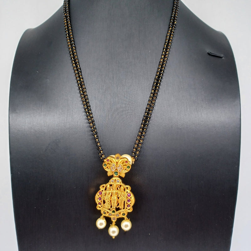 Beautiful Imitation Gold Ramparivar Black Beads
