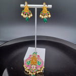 Beautiful jadav kundan Multi Stone Lakshmi Devi Locket and Earings
