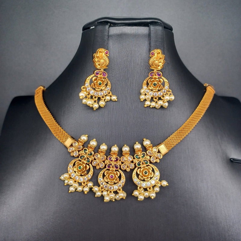 Matte Gold Necklace SaiSuji Collections