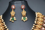 Beautiful AD Kundan Lakshmi And Ganesh Necklace Set With Earrings