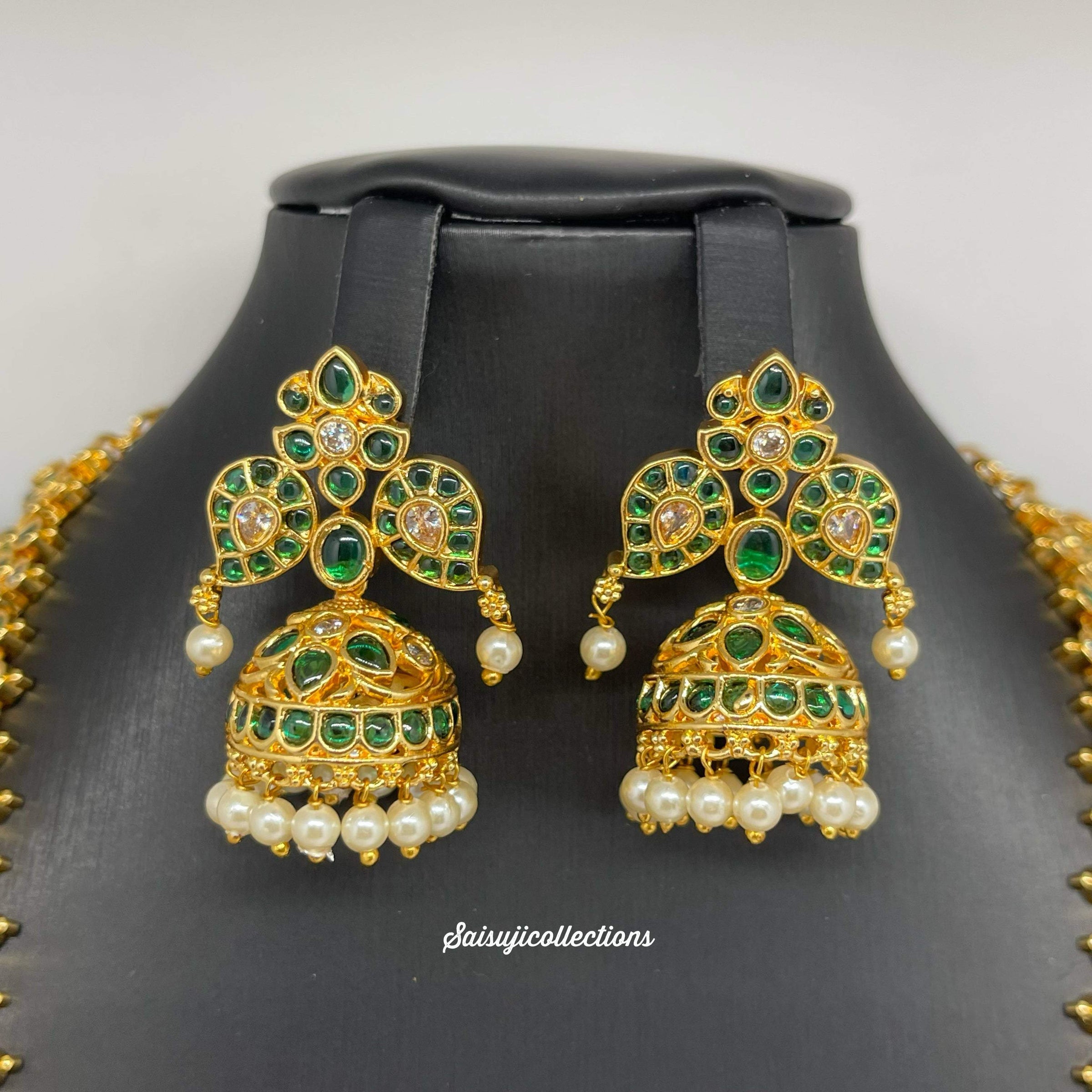 Traditional Temple Kempu Naga Design Indian Jewelry | Bharatnatyam Kuc –  Classical Dance Jewelry