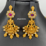 Beautiful Imitation Gold AD and Ruby Stone Lakshmi and Peacock Haram-Saisuji Collections-C-Imitation Gold,Laxmi,Multi Stone,Nakshi,Necklace,Necklaces